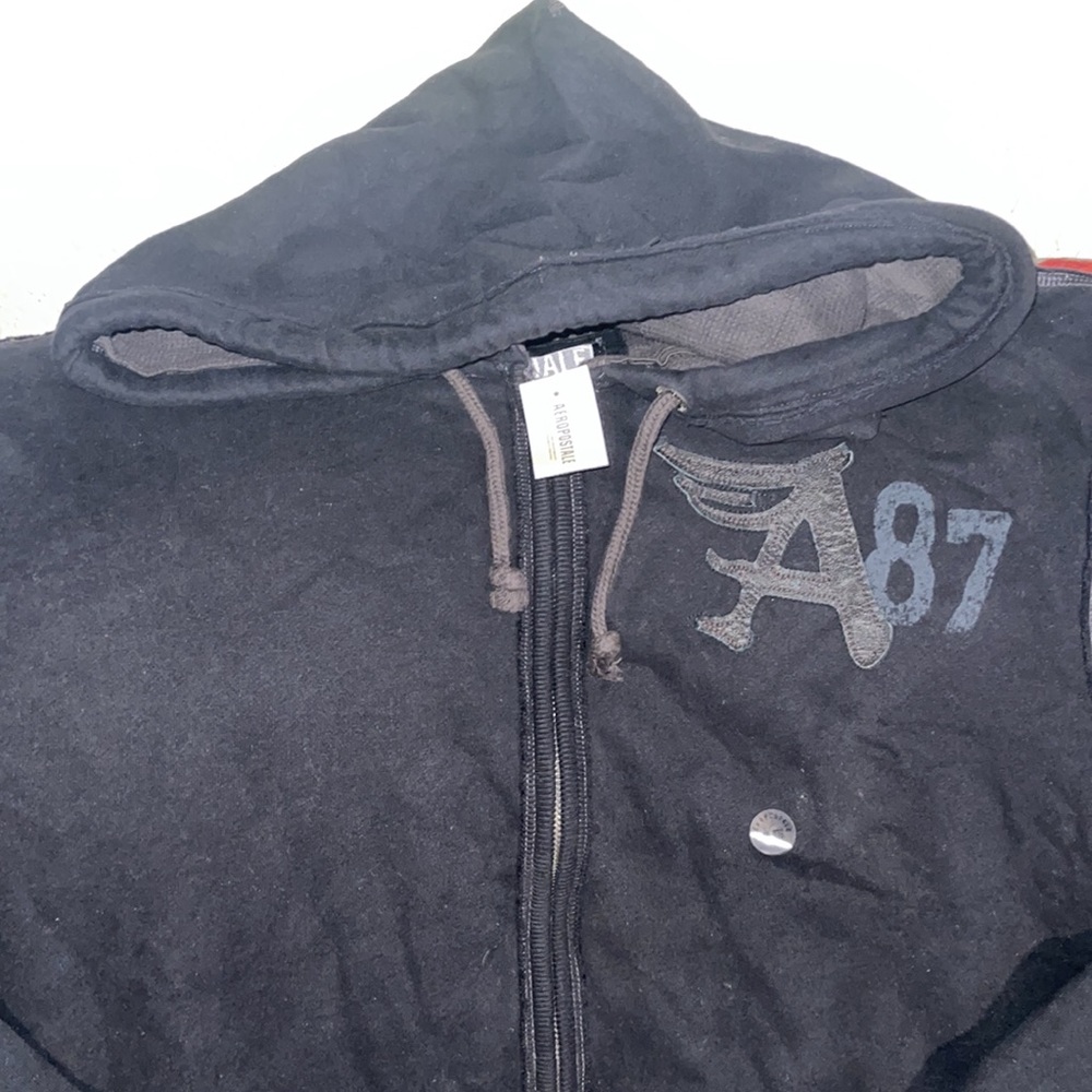 AÉROPOSTALE 1987 NEW YORK CITY ZIP-UP WINTER HOODIE Era Y2K-2009 A87 NYC 🔥VTG🔥